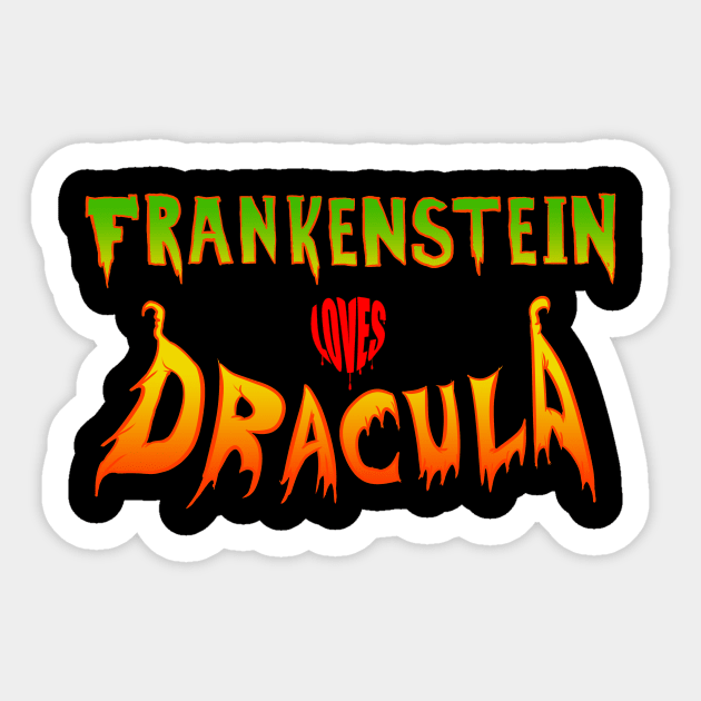 Frankenstein Loves Dracula Sticker by ActualLiam